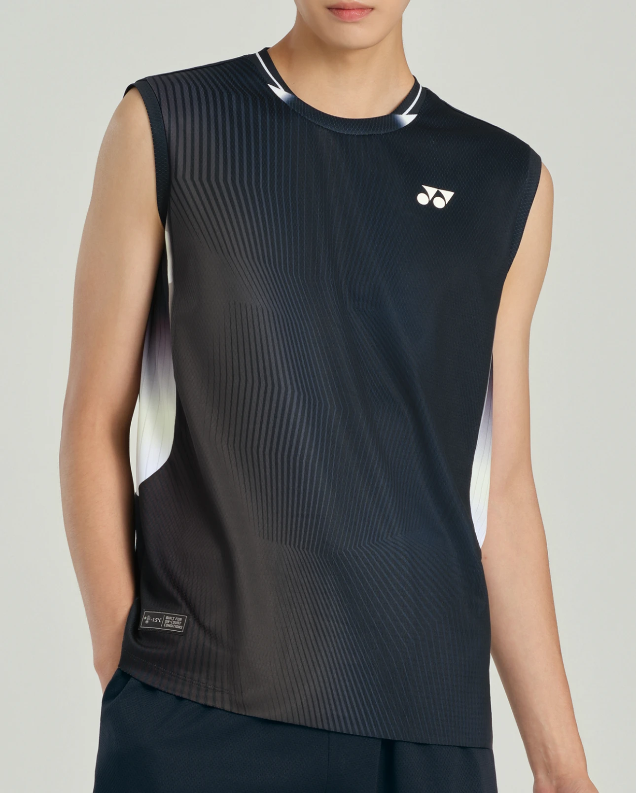 ✦PRO羽球✦韓國YONEX｜無袖羽球比賽服 冷酷黑 涼感排汗  //263TR002M 男版