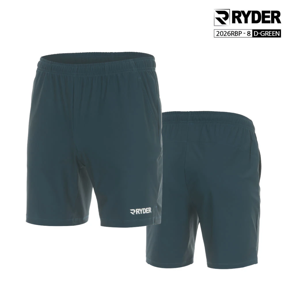 ✦PRO羽球✦韓國RYDER｜羽球短褲 四分褲 2026RBP-8 DGN 墨綠色 涼感彈性材質//男版 女版