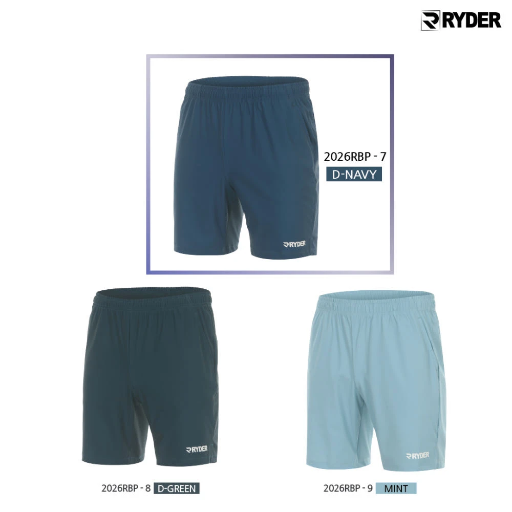 ✦PRO羽球✦韓國RYDER｜羽球短褲 四分褲 2026RBP-7 DNV 深海軍藍 涼感彈性材質//男版 女版