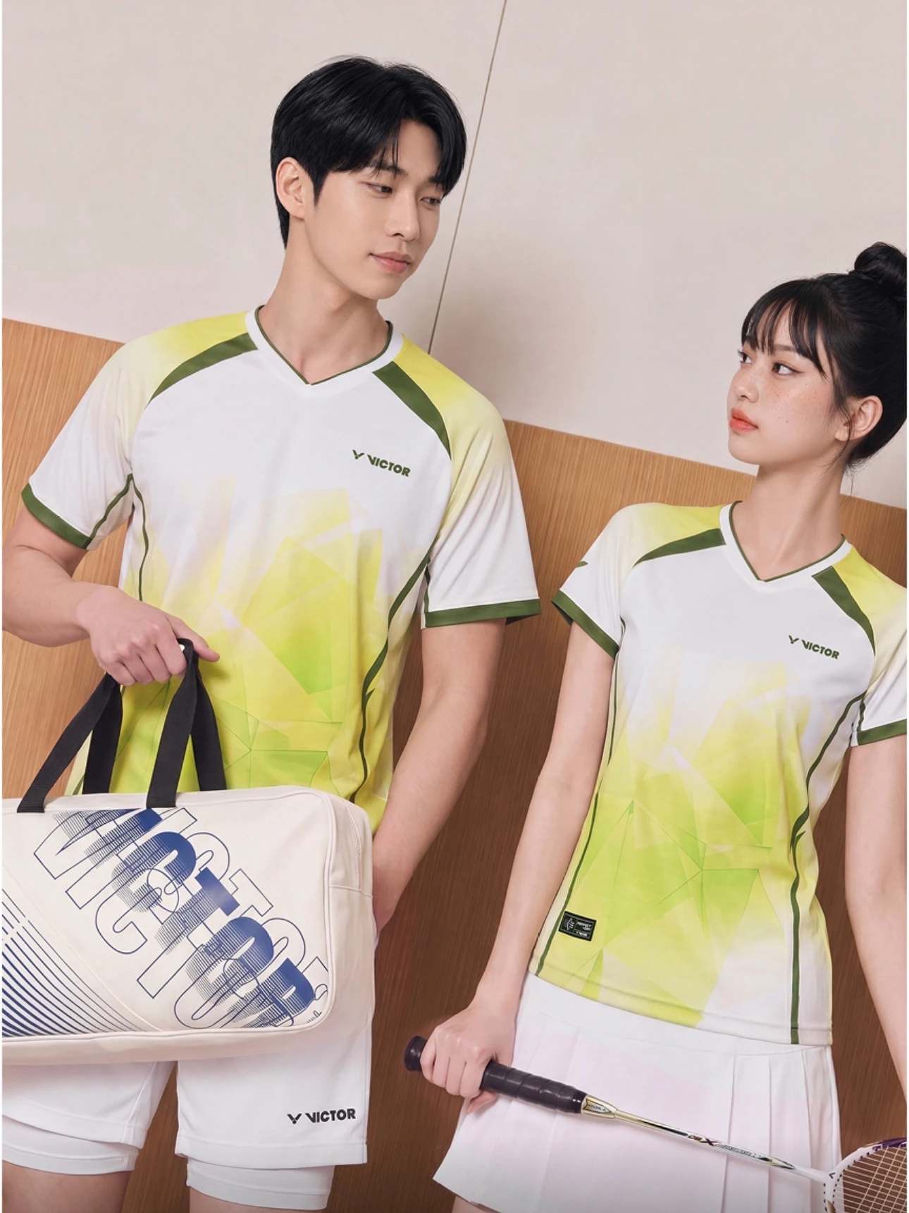 ✦PRO羽球✦ 韓國VICTOR｜羽球比賽服 清新檸檬綠 VTC6CGW011M 011F//男版 女版