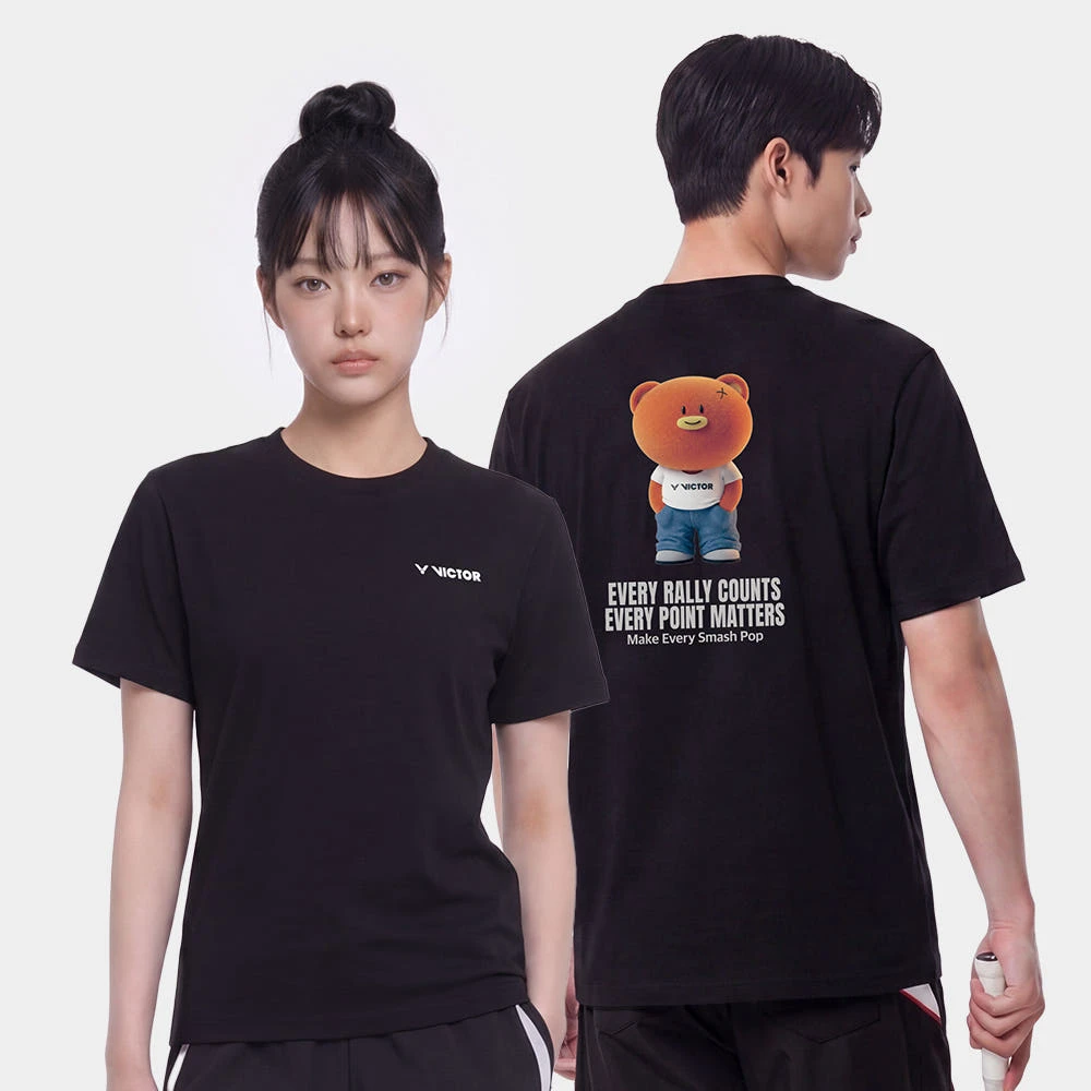 ✦ PRO羽球✦韓國VICTOR ｜運動休閒服 韓國限定小熊 VTC6CTO100U //男女通用