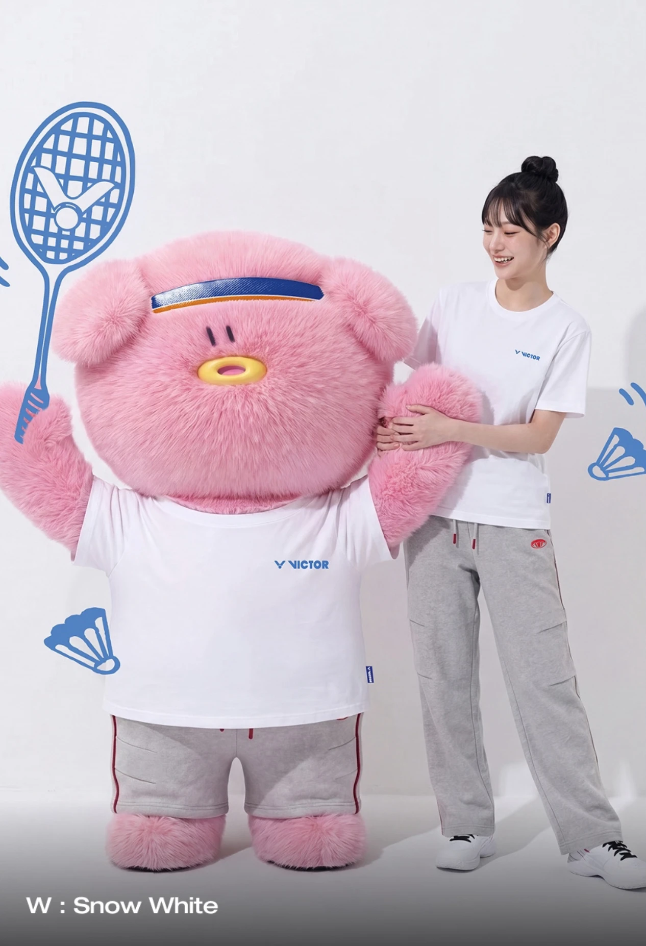 ✦ PRO羽球✦韓國VICTOR ｜運動休閒服 韓國限定小熊 VTC6CTO101U //男女通用