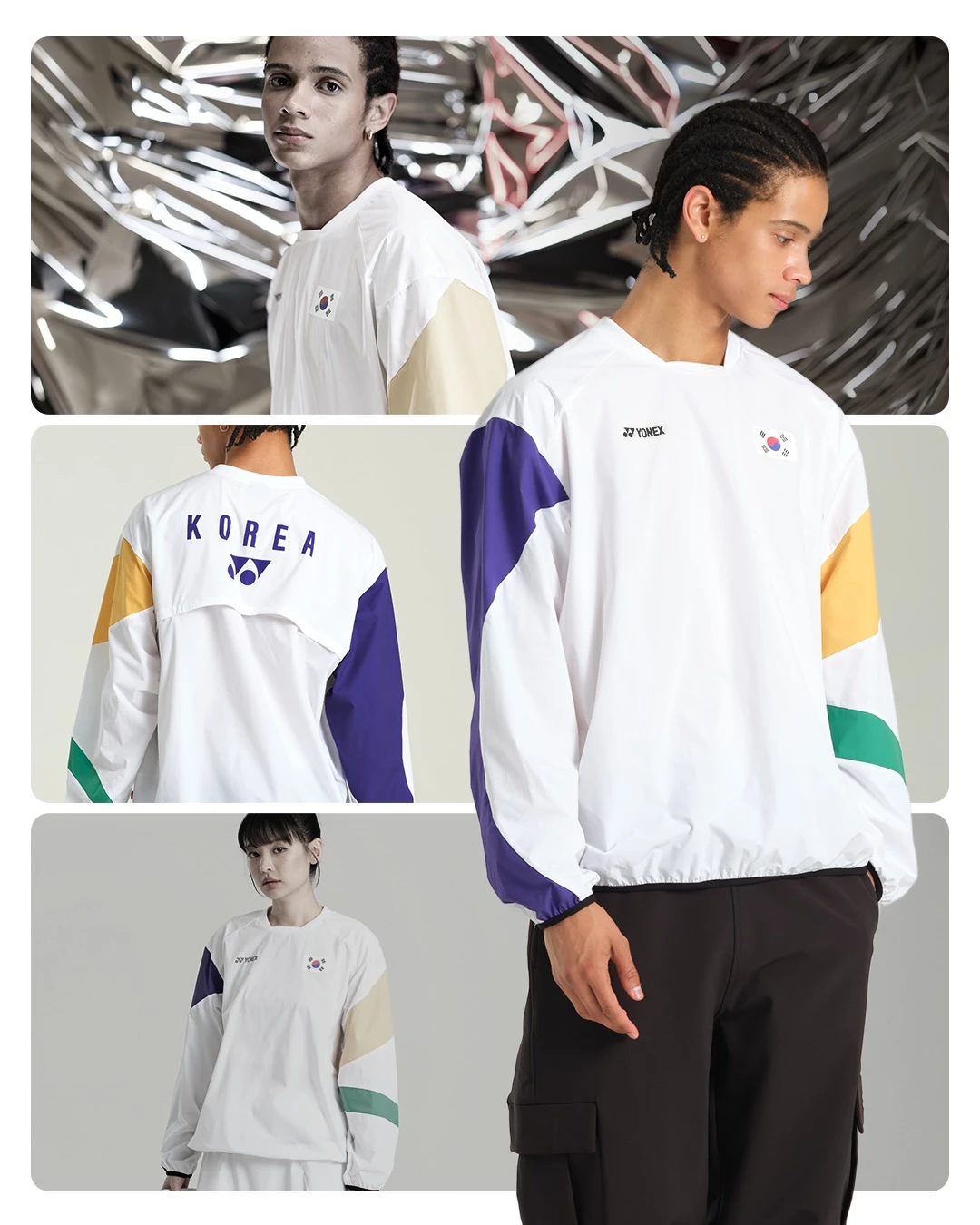 ✦PRO羽球✦韓國YONEX｜ 韓國國家代表隊 套頭風衣外套 國旗印刷款 269JJ004U //男女通用
