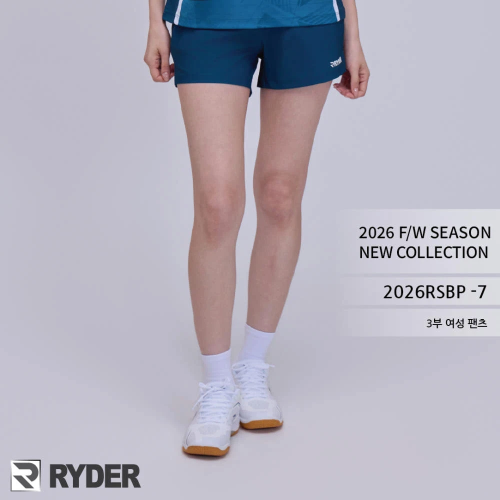 ✦PRO羽球✦韓國RYDER｜羽球短褲 女版三分褲  2026RSBP-7 DNV 涼感彈性材質//藏藍色