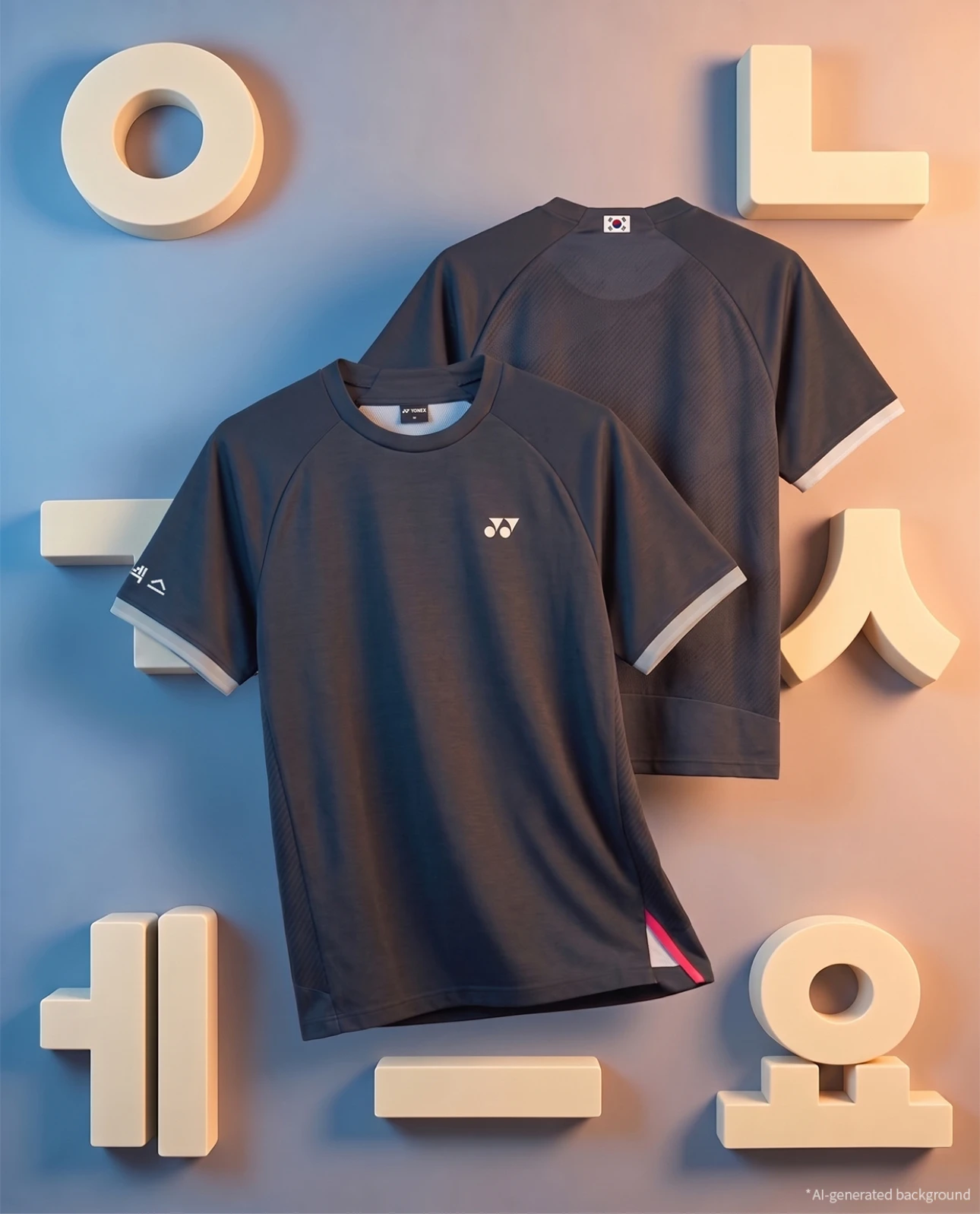 ✦ PRO羽球✦韓國 YONEX｜韓文字限定款 比賽服 264TS001U 男女通用//深炭灰