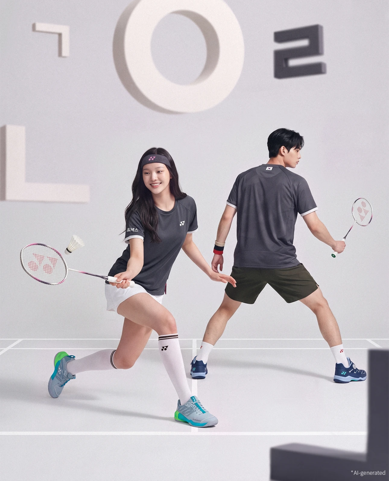 ✦ PRO羽球✦韓國 YONEX｜韓文字限定款 比賽服 264TS001U 男女通用//深炭灰