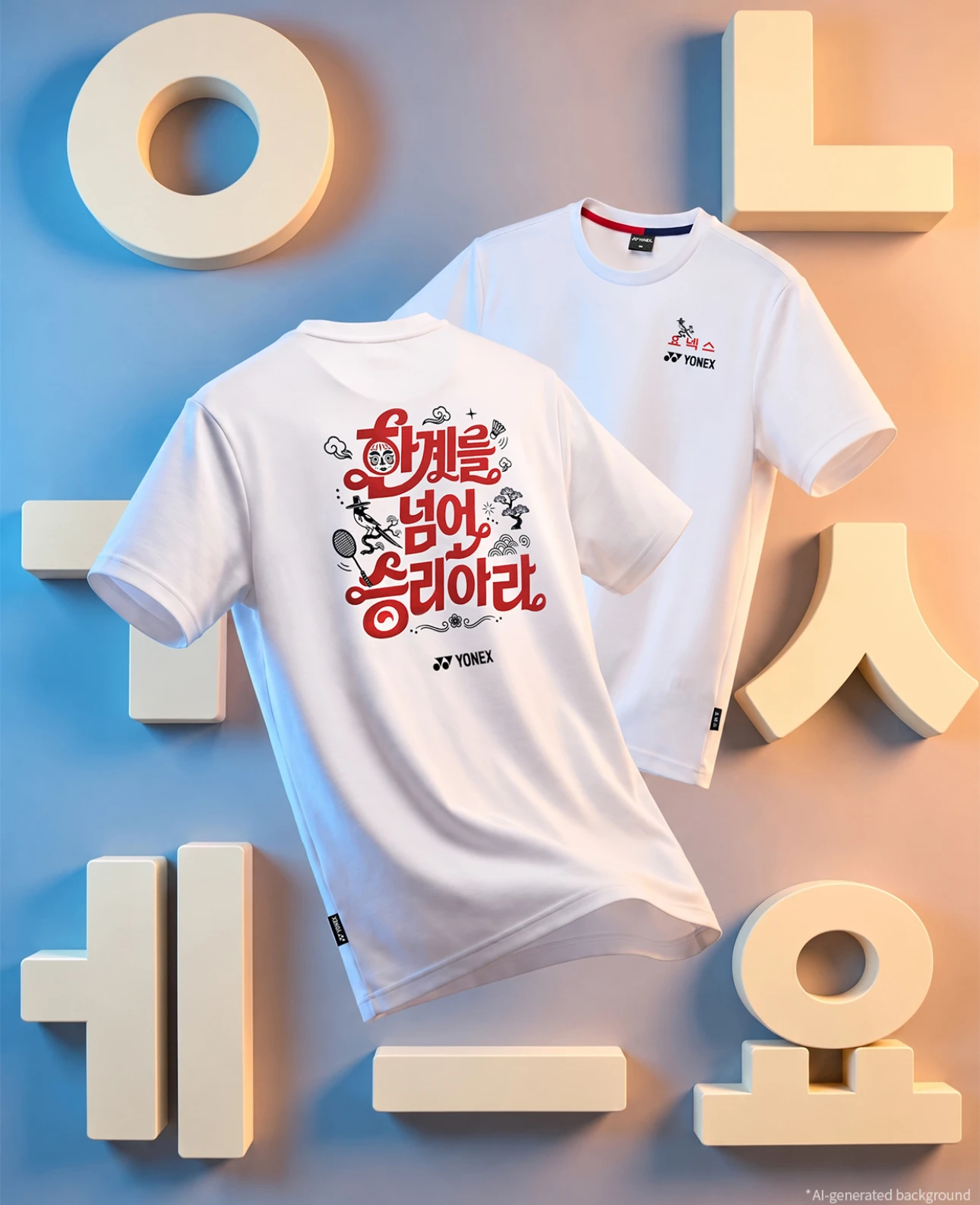 ✦ PRO羽球✦韓國 YONEX｜韓文字限定款•突破極限 贏得勝利•運動休閒服 264TS004U｜不含棉質 男女通用