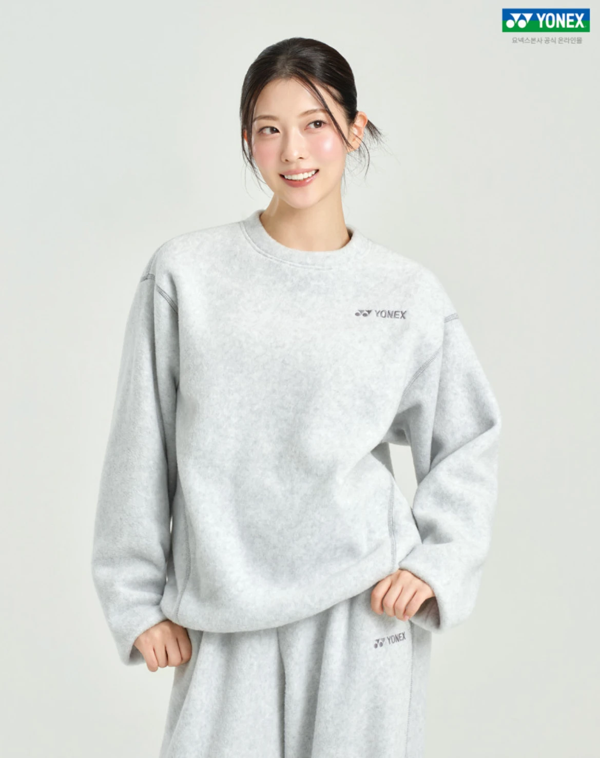 ✦ PRO羽球✦ 韓國YONEX｜圓領刷毛 滾邊縫線大學T 263TL004U //男女通用