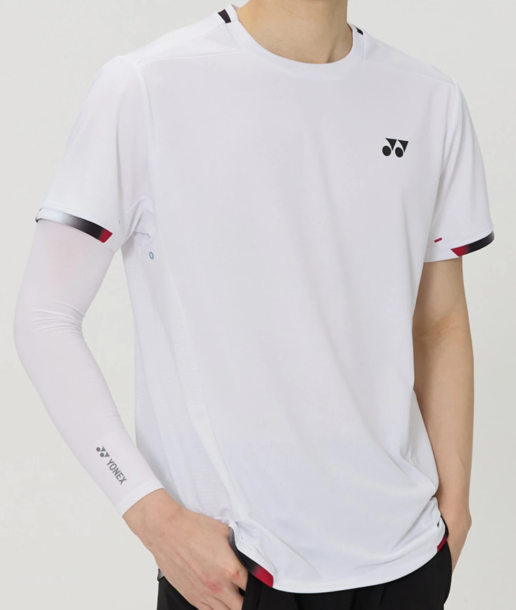 ✦ PRO羽球✦韓國YONEX｜專業涼感防曬運動袖套 UPF 50+防曬抗紫外線 白色//一組兩入