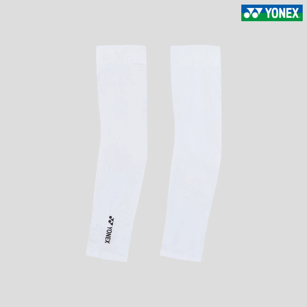 ✦ PRO羽球✦韓國YONEX｜專業涼感防曬運動袖套 UPF 50+防曬抗紫外線 白色//一組兩入