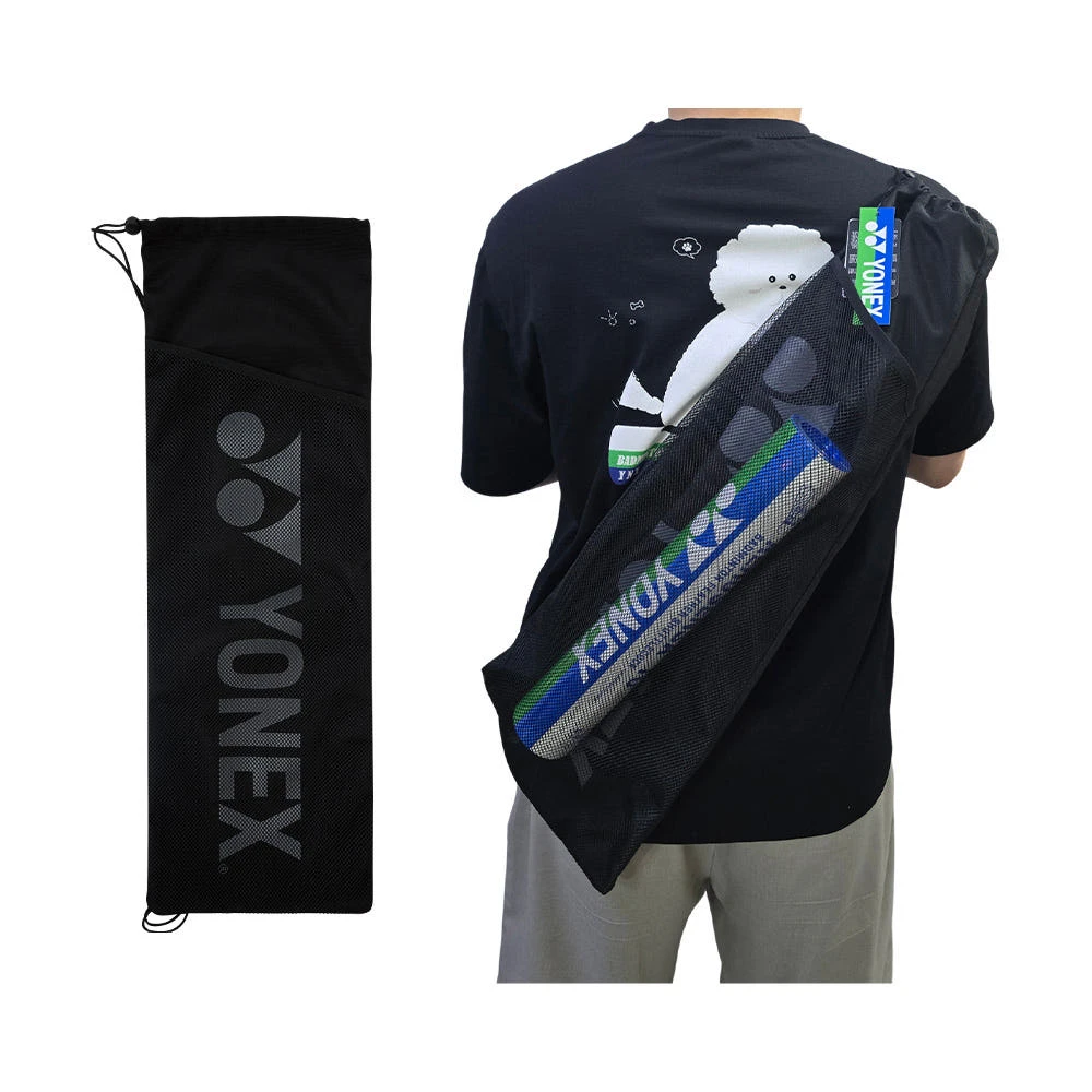 ✦ PRO羽球✦韓國YONEX｜雙層束口羽球拍袋 可放3-4隻球拍 透氣網布層 可斜背側背 269BA007U//黑色