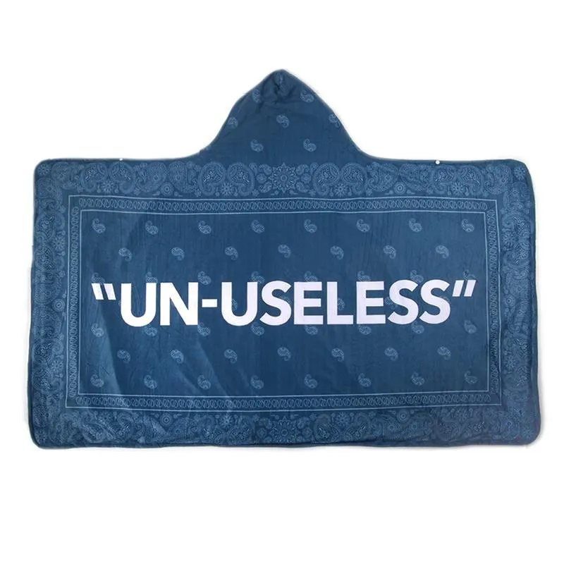 【 Unuseless 】藍色變形蟲連帽懶人萬用毯