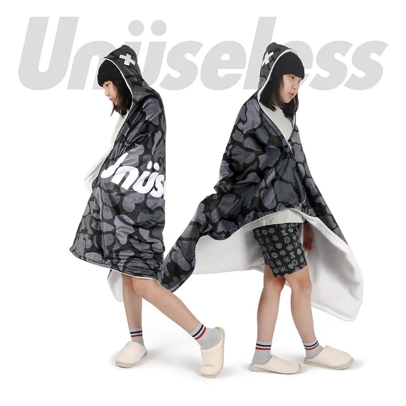 【 Unuseless 】迷彩連帽懶人萬用毯