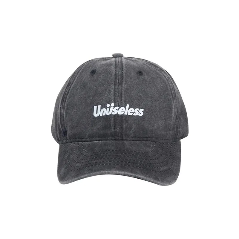 【 Unuseless 】基本Logo 水洗老帽 ( 黑 )