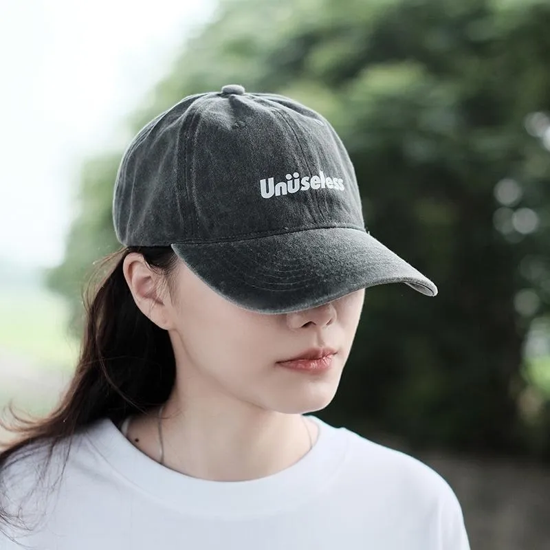 【 Unuseless 】基本Logo 水洗老帽 ( 黑 )