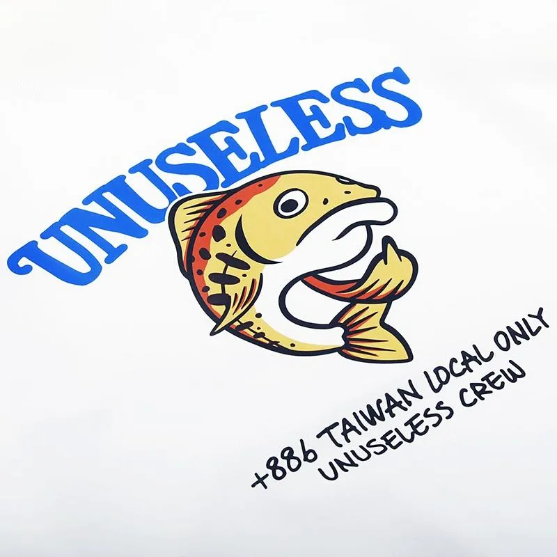 【 Unuseless 】台灣・特有種 櫻花鉤吻鮭 短T（ 白 ）100%純棉