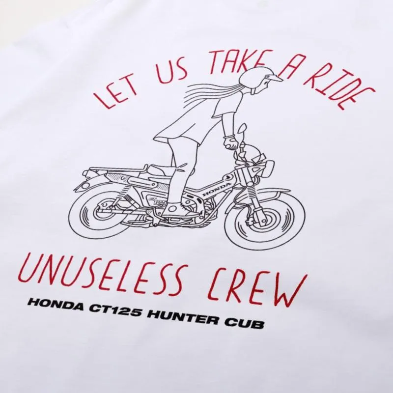 【 Unuseless 】HONDA CT125 100%純棉短T ( 白 )