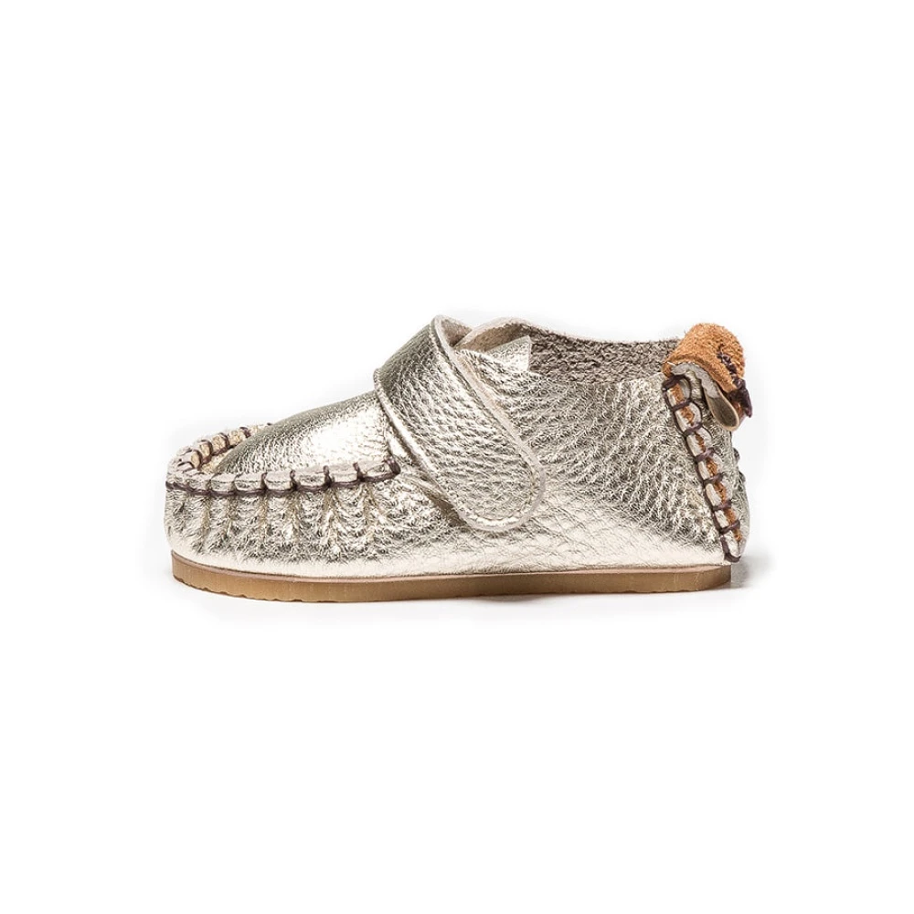 Oello手工牛皮鞋_Velcro shoes銀色