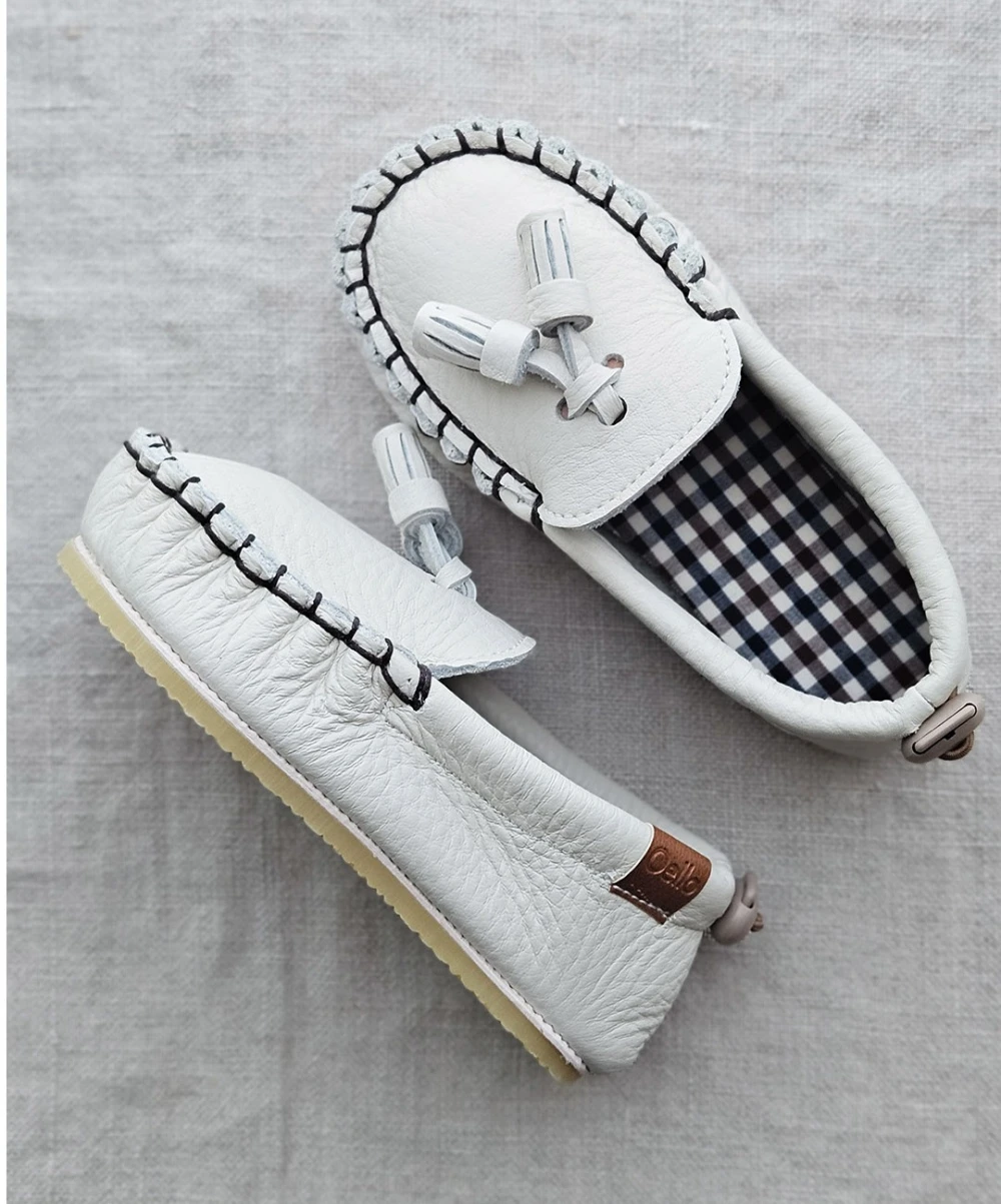 Oello手工牛皮鞋_Loafer shoes奶白