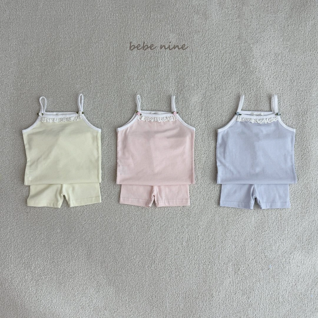Bebenine 玫瑰蕾絲小背心套裝(65-95cm)