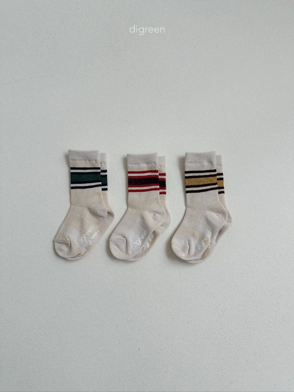 Digreen 撞色線條襪子(3-pack)