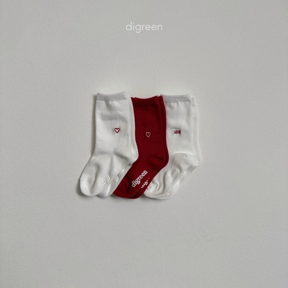 Digreen 愛心襪子(3-pack)