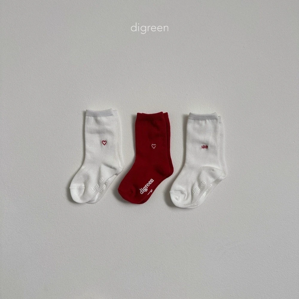 Digreen 愛心襪子(3-pack)