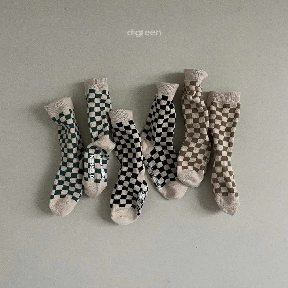Digreen 棋盤格襪子(3-pack)
