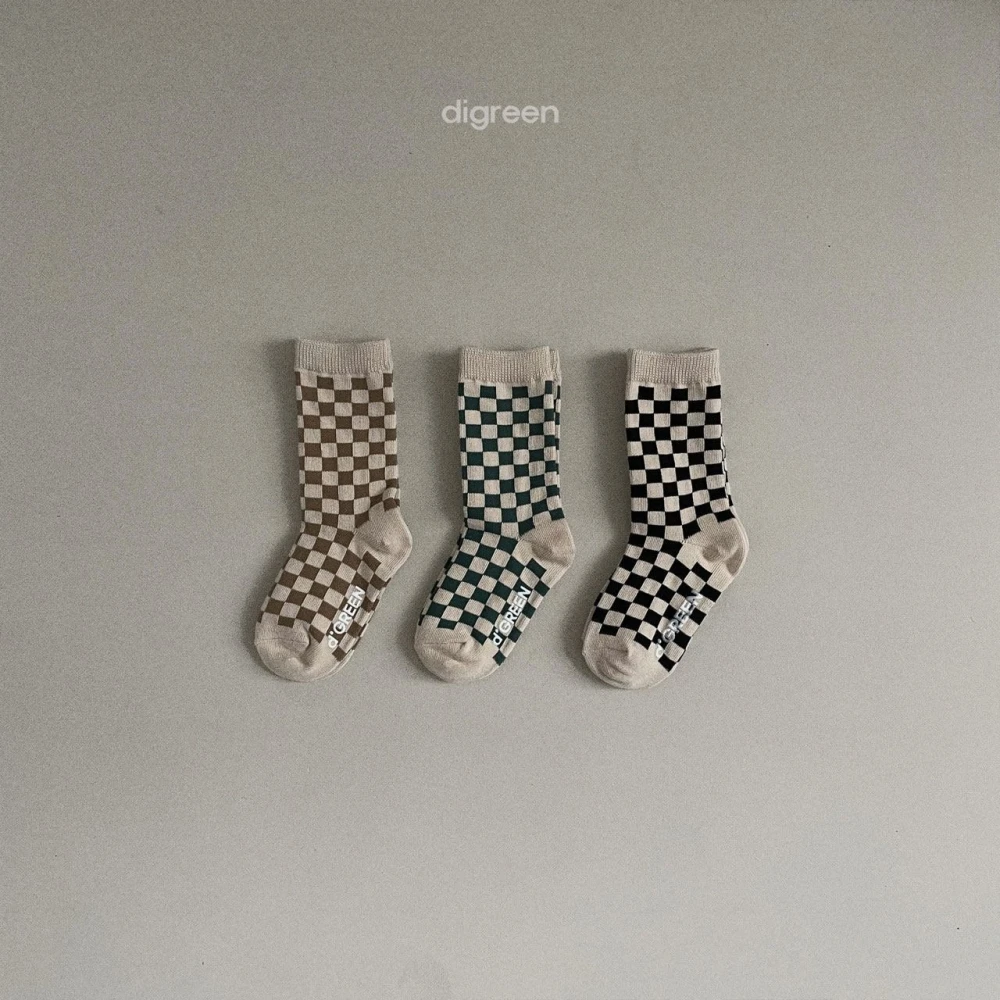 Digreen 棋盤格襪子(3-pack)