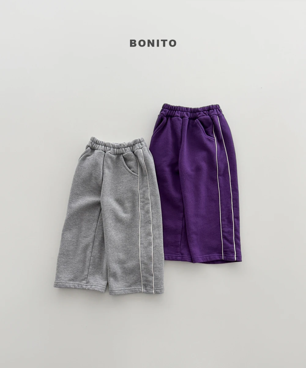 Bonito 側邊滾線直筒褲