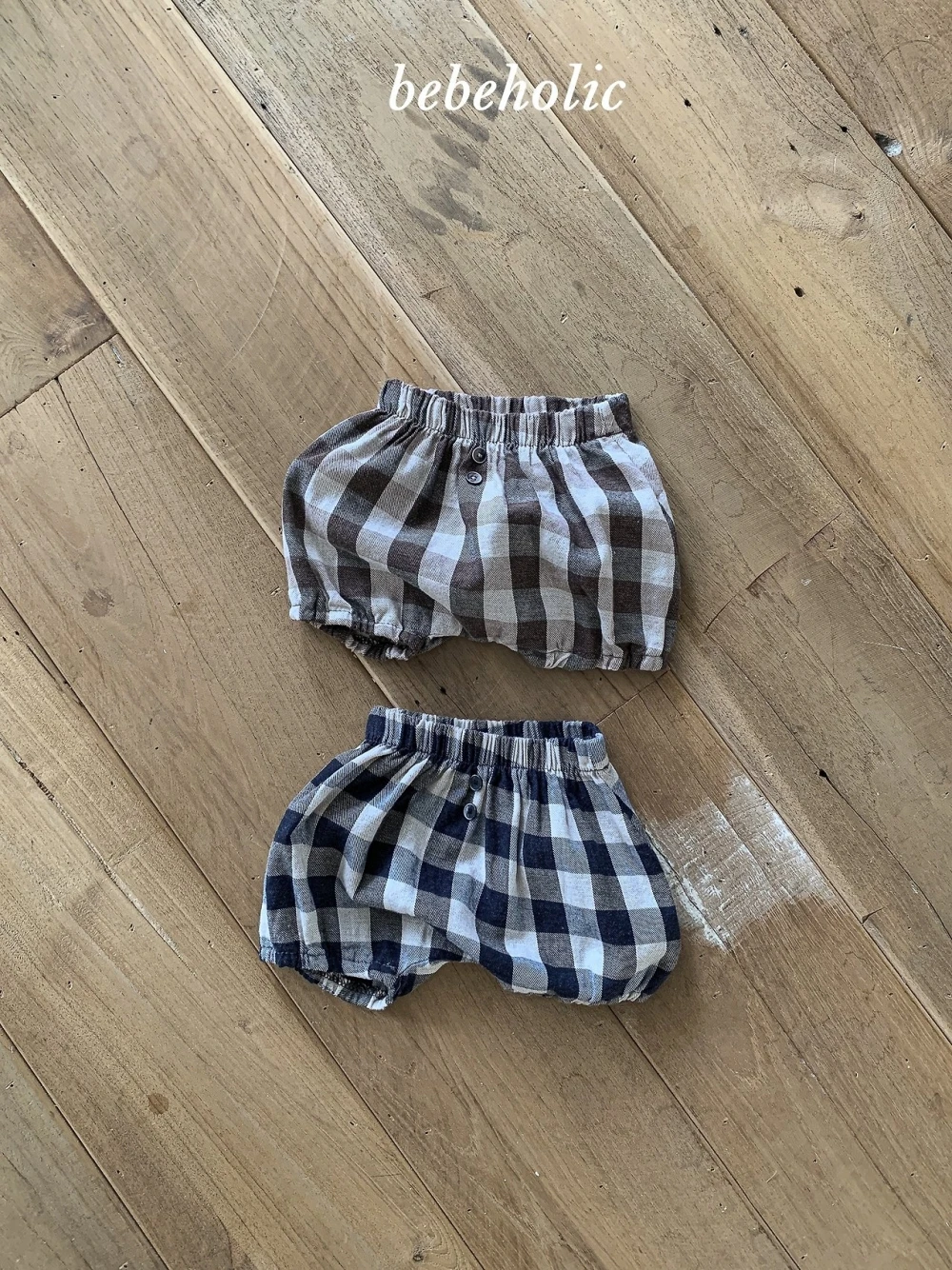 Bebe holic 英倫格紋南瓜褲