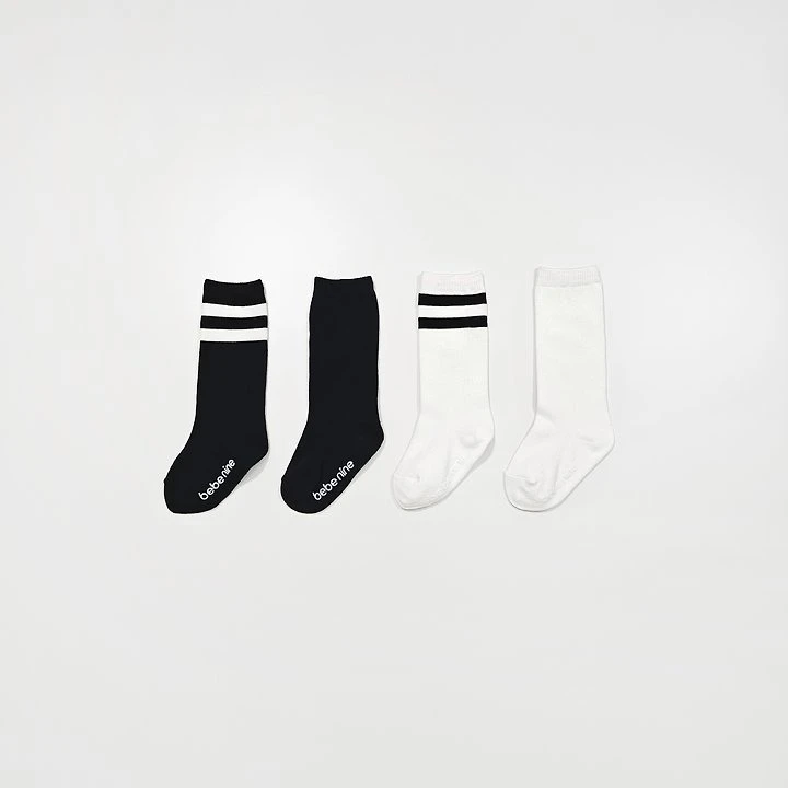Bebe nine 柔軟半筒襪(4-pack)