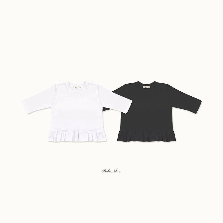 Bebe nine 荷葉下擺上衣
