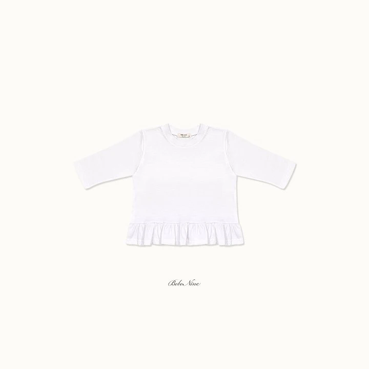 Bebe nine 荷葉下擺上衣