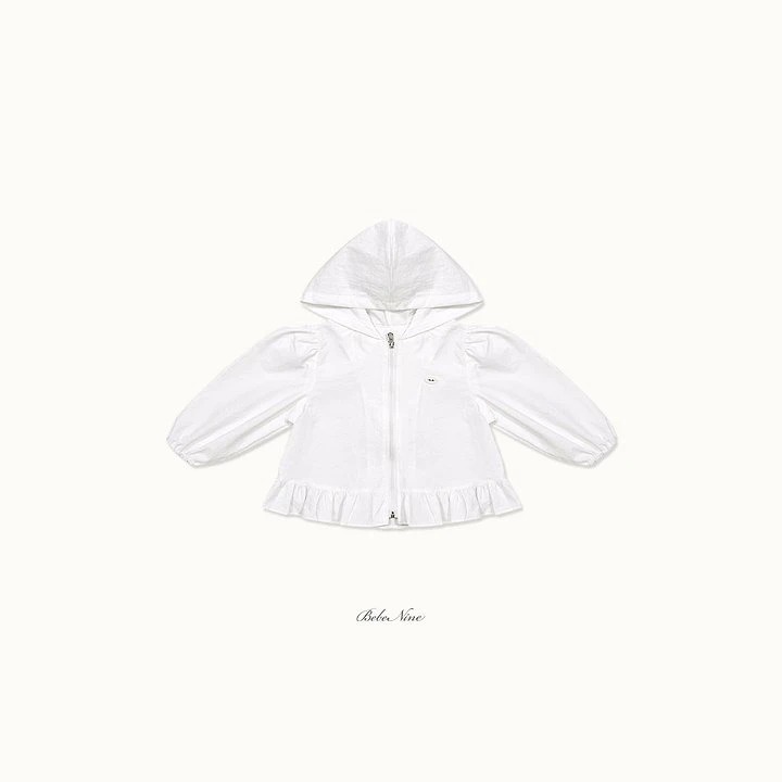 Bebe nine 荷葉邊泡泡袖連帽外套