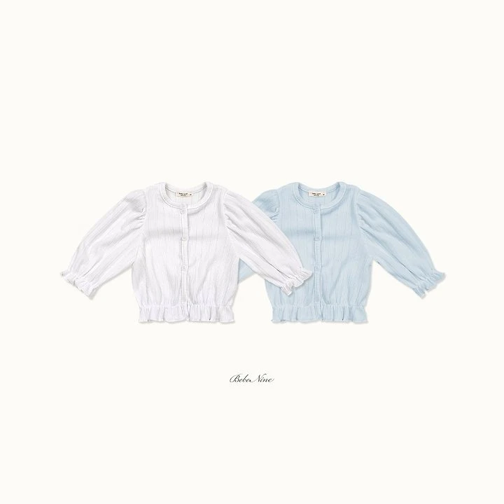 Bebe nine 甜心荷葉泡泡袖上衣