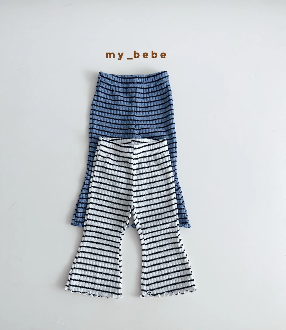 My bebe 棉花糖條紋喇叭褲