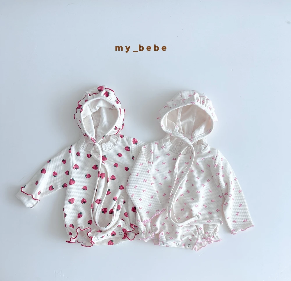 My bebe 華夫格包屁套裝(含帽子)