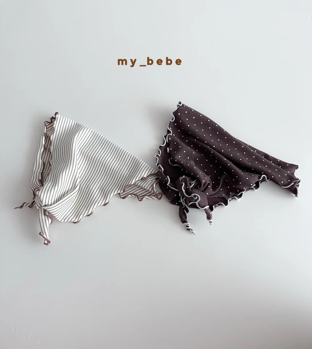 My bebe 羅紋木耳捲邊頭巾