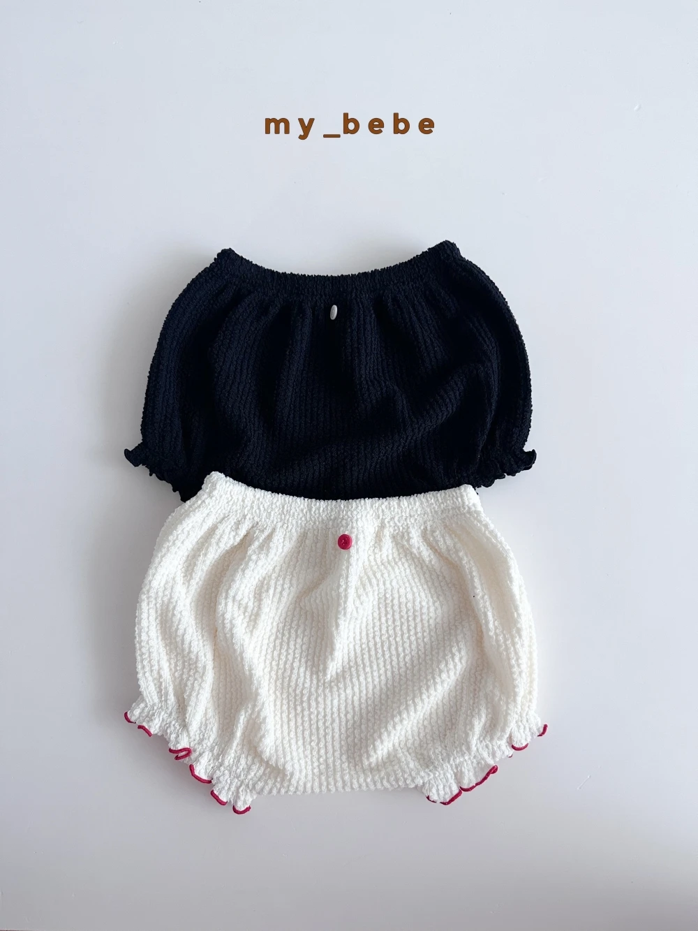My bebe 木耳捲邊燈籠褲