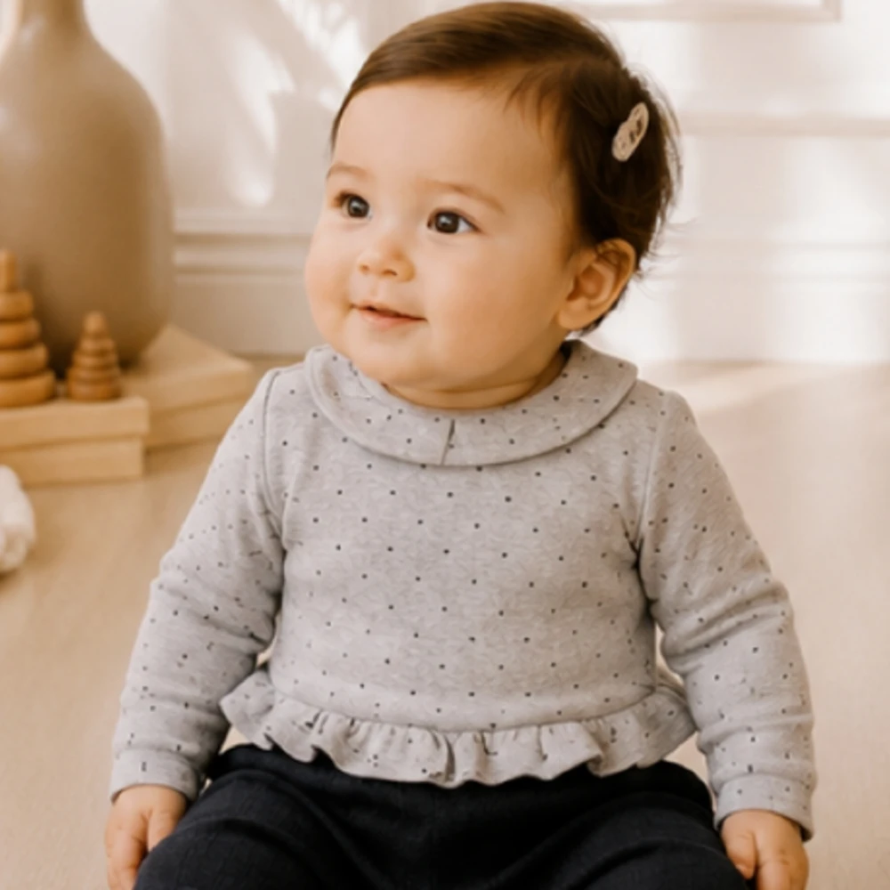 Valubebe 點點褶邊上衣
