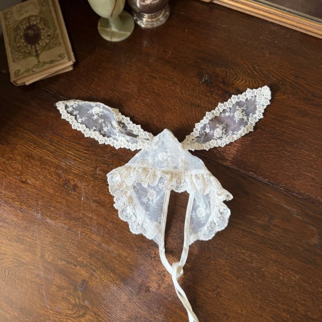 Marron 蕾絲兔耳髮帶