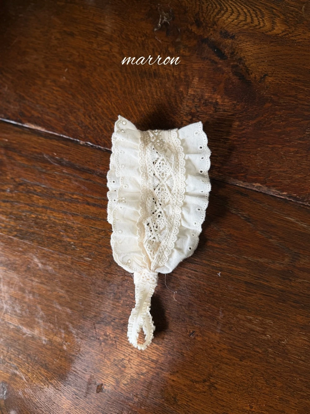 Marron 白薔薇蕾絲花邊髮帶