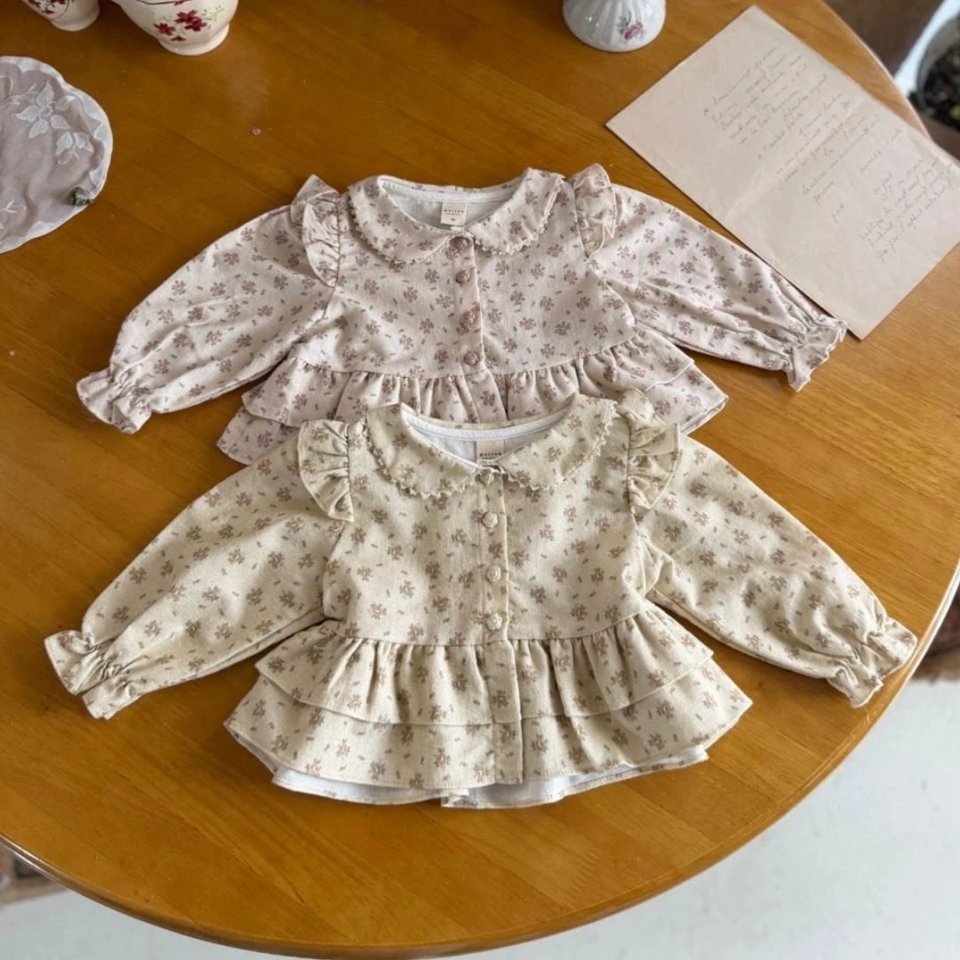 Marron 卡蜜兒碎花襯衫
