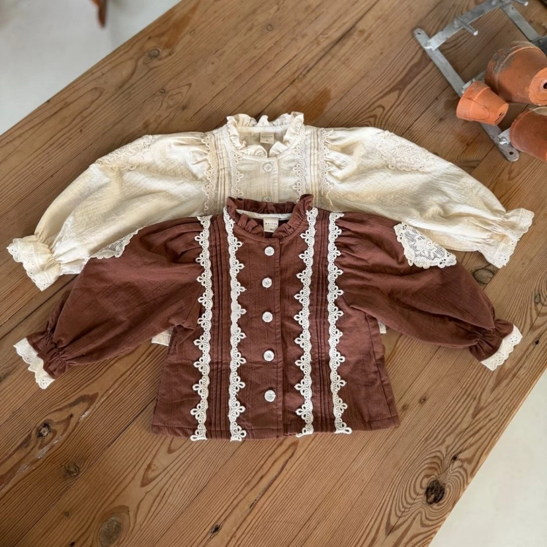 Marron 維奧拉花邊襯衫