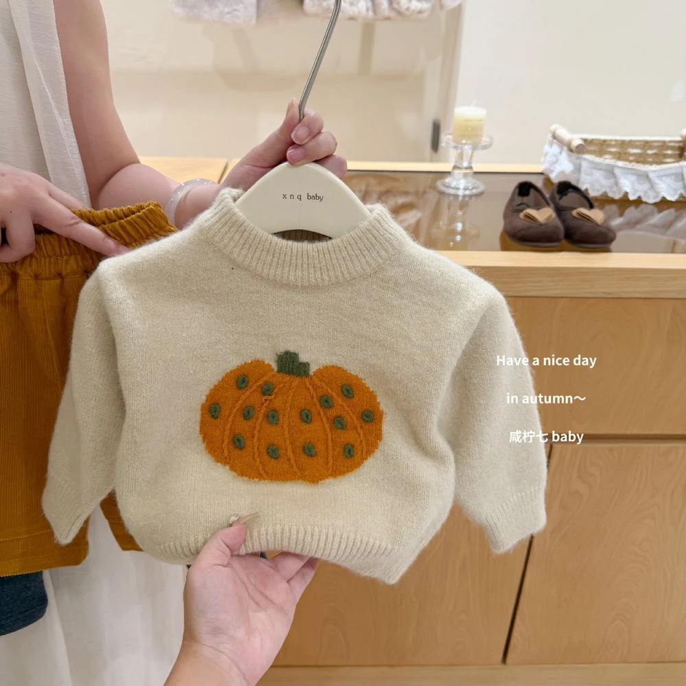 鹹檸七｜南瓜刺繡毛衣套裝(可拆售)