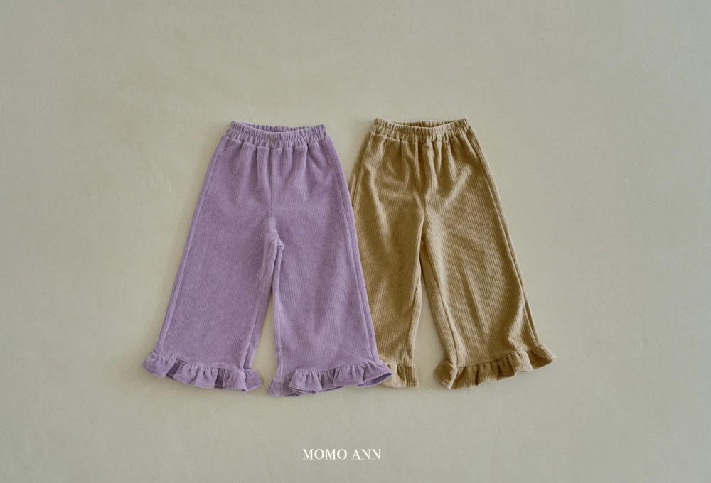 Momoann 荷葉邊寬褲