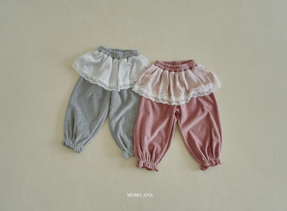 Momoann 荷葉褲腳休閒褲(母女款)