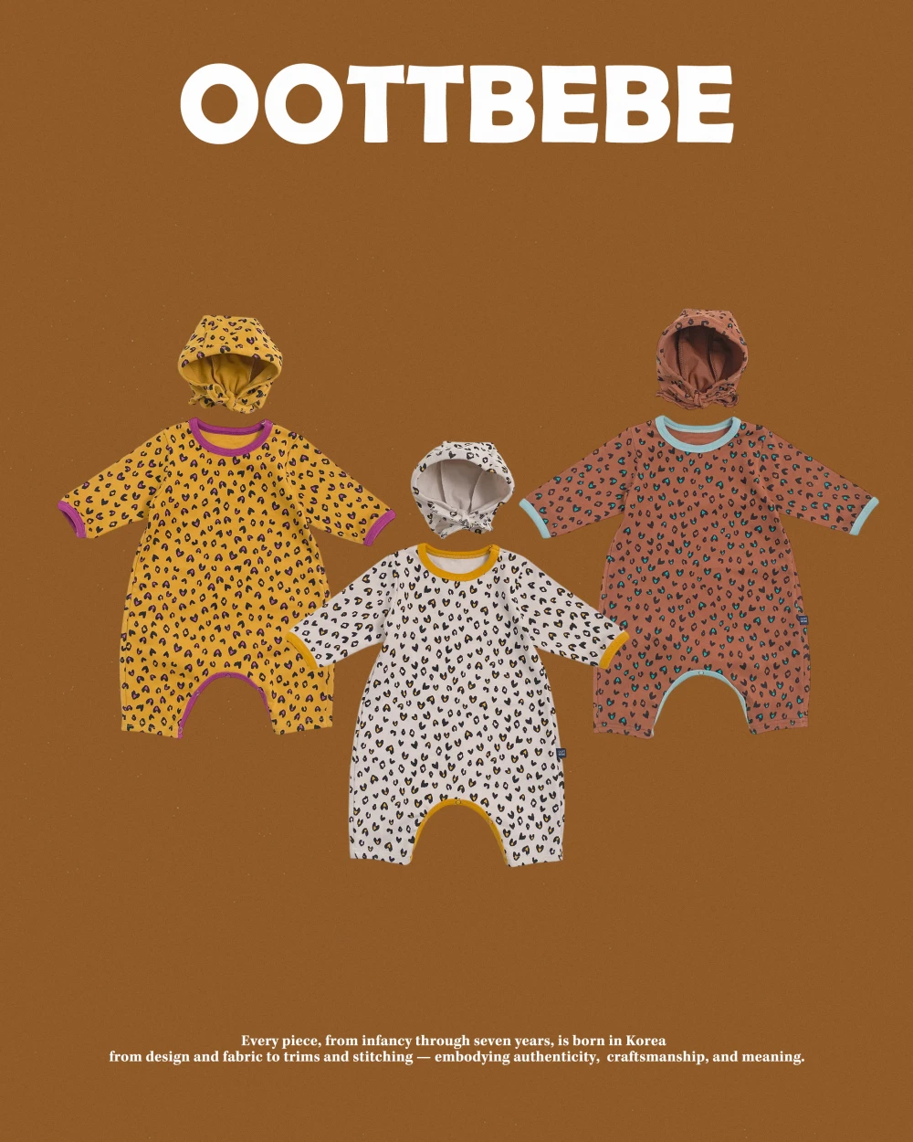 Oottbebe 豹紋連身衣+帽子