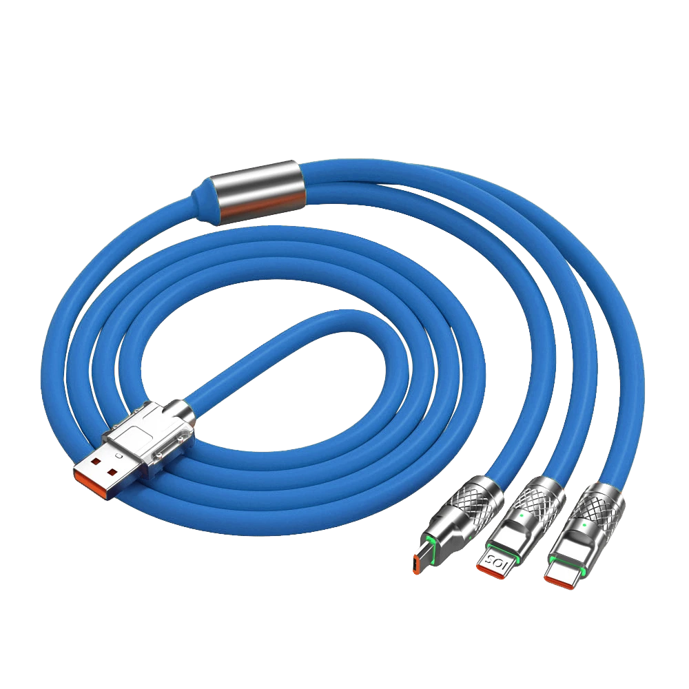 120W 鋅合金矽膠加粗充電線│6A閃充傳輸線│ 快速充電